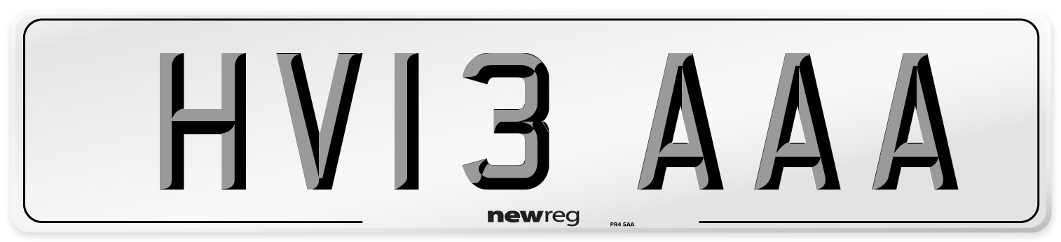 HV13 AAA Number Plate from New Reg